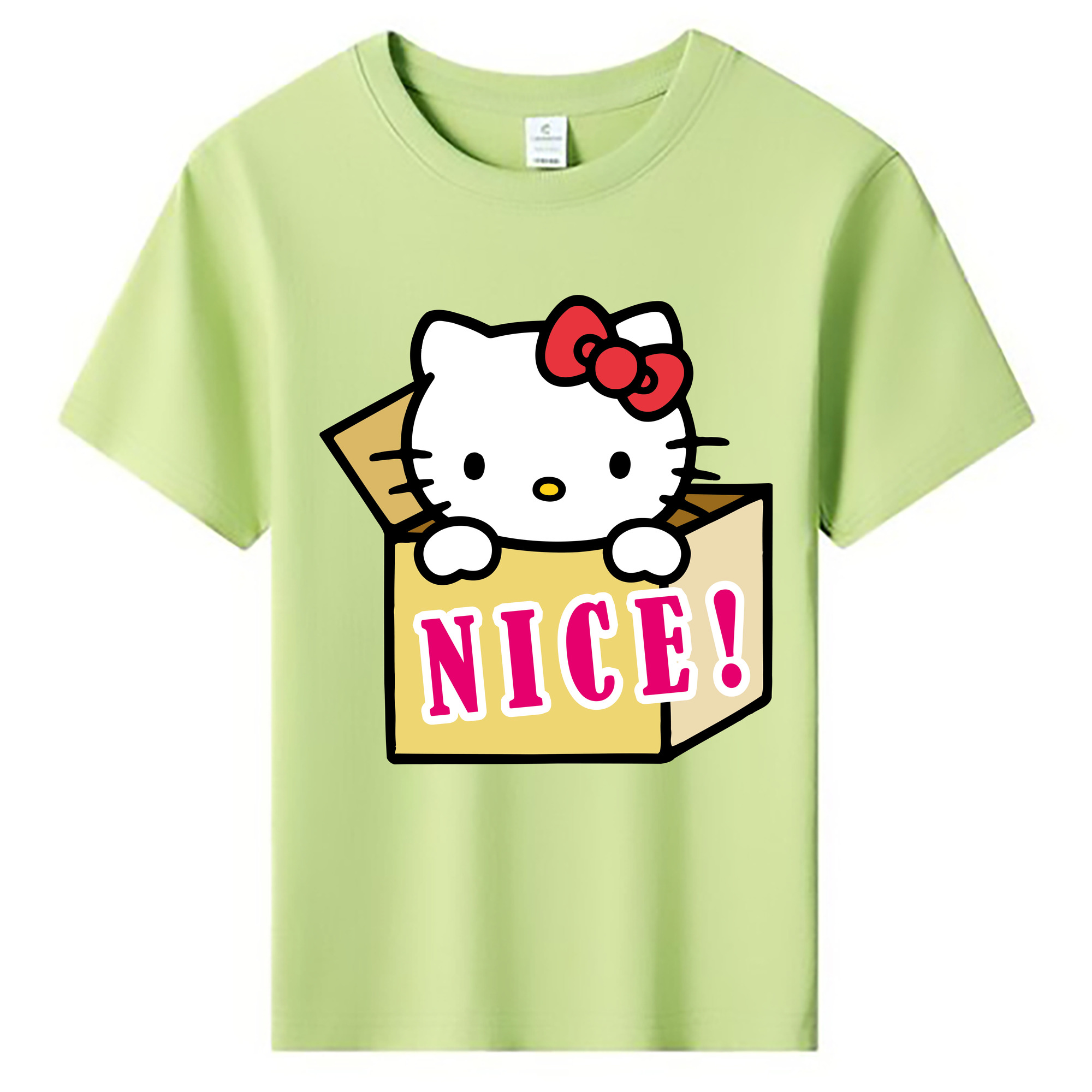 （画像用） Hello Kitty ハローキティ 綿100％キッズTシャツ（フロントプリント）